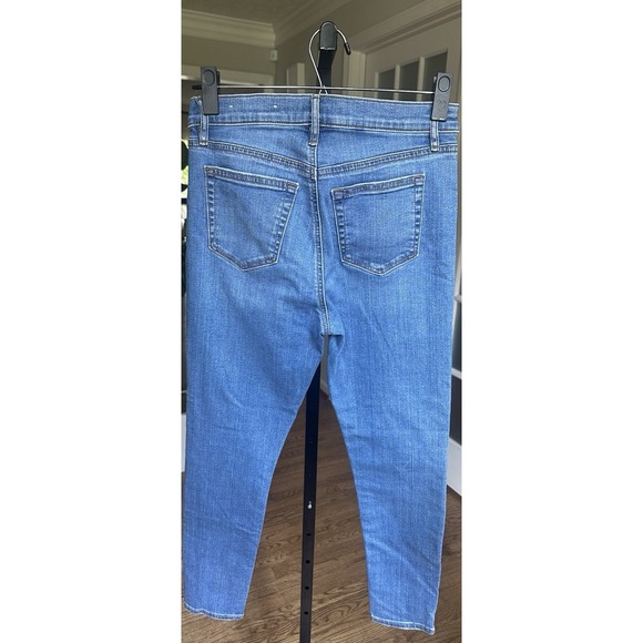 LOFT Women's Skinny Jeans Blue Mid Rise Stretch Denim Size 10 Regular Classic - Picture 4 of 7